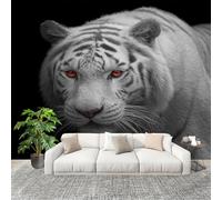 Générique 300x210 cm Seamless Join Easy Install Papier Peint Photo Animal Tigre gros plan Durable Waterproof Removable Mural 200x140 Cm Noir Papier Peint Anti-Stain Fresque Murale Grande