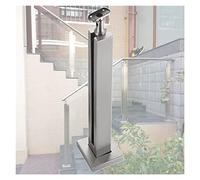 Générique 304 Stainless Steel Glass Railing Post Kit - Indoor & Outdoor Balustrade System for Steps, 75cm Height, Shallow Grey Finish, Durable & Stylish Safety Solution
