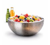 Générique 304 Stainless Steel Insulated Salad & Dipping Bowl, Double Wall Serving Bowl for Hot & Cold Food, Insulated Dip Dish for Salsa, Guacamole, Sauces & Condiments (9.5 * 4.3in)