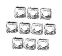 Générique 30pièces Couvercles De Brûleur De Cuisinière Aluminium Ensemble De Tapis De Protection Chaleur Et Anti-huile Pour Gazinière Accessoires De Cuisine Carrés