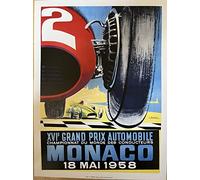 Générique 30x40cm - Monaco - AFFICHE - Grand PRIX 18 mai1958