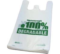 Générique 320 BIO Sac de course a bretelle TRANSPARENT (28X14X48) 30 micros sac plastique réutilisable en 30µ conformes au décret 2016-379 du 30 Mars 2016 pochon imprimé