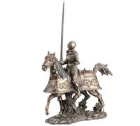 Générique 34,9 cm Couleur Bronze médiéval blindé Chevalier et Cheval Maison Décor