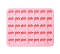 Générique 35 Cavité Mini Dent Moule en Silicone, 3D Petite Molaire Moules Plateau pour la Cuisson Chocolat Bonbons Gommeux Jello Fondant Dessert Résine Argile Décoration