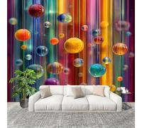 Générique 350x256 cm Seamless Join Easy Install Papier Peint Photo 3d Art DéGradé Arc-En-Ciel Durable Waterproof Removable Mural 200x140 Cm coloré Papier Peint Anti-Stain Fresque Murale Grande