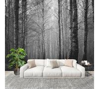 Générique 350x256 cm Seamless Join Easy Install Papier Peint Photo Tranquillité ForêT Motif Durable Waterproof Removable Mural 200x140 Cm Noir Et Blanc Papier Peint Anti-Stain Fresque Murale Grande