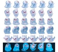 Générique 36 PCS Ghost Figurine Set, Glow in The Dark Mini Ghost Figures with Box, Luminous Mini Resin Ghosts Figures for Halloween Party Favors
