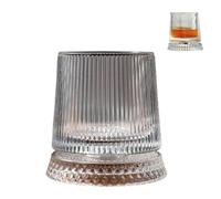 Générique 360 Degree Rotating Whisky Glass, Crystal Rotary Old Fashioned Whiskey Tumbler, Clear Liquor Glassware for Drinking, Ideal for Home Bar, Party, Banquet, Birthday, Father's Day Gift for Men