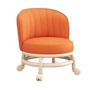 Générique 360° Rolling Low Stool, Stool with Wheels Comfortable Seat | Waterproof Soft Ergonomic Backrest Swivel Low Stool Small Chair For Home Living Room Kitchen Bathroom Office Shop Garage