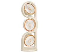 Générique 360 Rotating Cooling Table Fan - 5 Mode 360 Rotating with Light | Personal Cooling Bedside Fan | for Home Living Room Office Dorm Travel Outdoor Camping Fishing Beach Vacation
