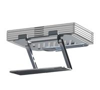 Générique 360 Rotating Laptop Stand - Alloy Steel Foldable Cooling Riser 43x22.5x19CM with Magnetic Phone Holder Adjustable Portable Desktop Stand for Laptops Tablets and Office Workstations