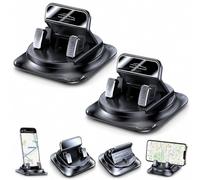 Générique 360 Rotating Phone Holder for Car - Dashboard Car Phone Holder with Anti-Slip Silicone Base - Universal One-Hand Operation Hands-Free Mount for Most Cars (1)