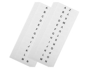 Générique 364 Autocollants Marque-pages Adhésifs Blancs A-z, 14 Feuilles, Onglets Alphabet 25 X 12,5 Mm, Index pour Cahiers et Classeurs, Organisation Bureau et Scolaire