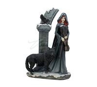 Générique 37,5 cm Poly Pierre Drape Musicien avec Loup et Corbeau Figurine