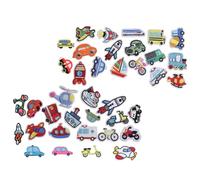 Générique 38 Écussons Thermocollants à Motifs de Dessins Animés, Patchs Brodés en Tissu Solide, Accessoires Couture pour Vêtements, Paquet et Casquettes, Décoration Créative et Réparation