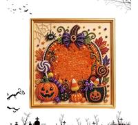 Générique 3D Bead Cat Ghost Pumpkins Decor - Halloween Pearl Art Diy Kit