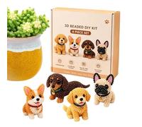 Générique 3D Beaded Animal - DIY Kit Handmade Beadwork Craft Set | Cute Animal Model Building Beads Creative Art Starter Pack Detailed for Teens, Adults, Beginners, Home, Room Decor