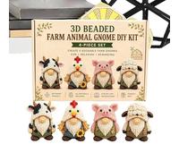 Générique 3D Beaded Gnome Craft Kit - 3D Gnome Beading Kits | All-Inclu sive Bead Art Set with Guide - for Beginners Adults Enthusiasts Family Holiday Home Desk Bookshelf Mantel Decor