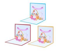 Générique 3D Easter - Paper Sculpture Greeting Postcard, Holiday Spring Souvenir, Envelope Included Gift, Celebration | Charming For Wife Girlfriend Family Friends Easter Holiday Wishes