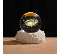 Générique 3D Galaxy Globe Crystal Ball Night Light,Valentine’s Day 3D Planet Crystal Ball Lamp,Planet Model Astronomy Sphere Decor Light with Base,for Christmas,New Year,Birthday Gifts