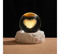 Générique 3D Galaxy Globe Crystal Ball Night Light,Valentine’s Day 3D Planet Crystal Ball Lamp,Planet Model Astronomy Sphere Decor Light with Base,for Christmas,New Year,Birthday Gifts