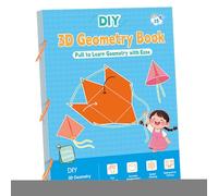 Générique 3D Geometry Learning Book, Interactive Math Textbook, 9x7 inches Primer with Woven String, Educational Study Guide, 3D Manual with Tactile Build, Learning Tool for Boys and Girls