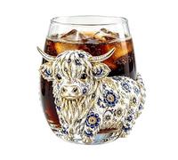 Générique 3D Glassware 3D Cows Cup Stemless Wine Glasses 3.94x4.72 inches