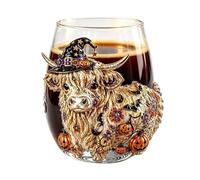Générique 3D Glassware 3D Cows Cup Stemless Wine Glasses 3.94x4.72 inches