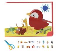 Générique 3D Handmade Origami Book, Easy Handmade Craft 3D Paper Models, Fun DIY Paper Craft Kit for Home Decor, Bookshelf Decoration (Animal Park)