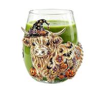 Générique 3D Highland Cow Wine Glass 12cm Stemless Decor Cup For Farmhouse