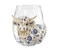 Générique 3D Highland Cow Wine Glass 12cm Stemless Decor Cup For Farmhouse