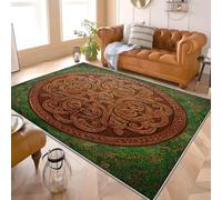 Générique 3D Imprimés Tapis Estampes RéTro Poil Ras Doux Lavable en Machine Antidérapant Rouge Tapis Salon Chambre Coucher Salle à Manger D'intérieur Paillasso Moderne 120x180 cm