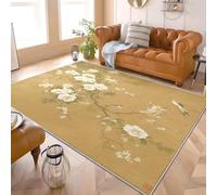 Générique 3D Imprimés Tapis Peinture De Paysage De Style Chinois Poil Ras Doux Lavable en Machine Antidérapant Brun Tapis Salon Chambre Coucher Salle à Manger D'intérieur Paillasso Moderne 80x150 cm