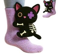 Générique 3D Knit Animal Socks,Hand Crocheted Animal Hug Socks,Cute Plush Animals Pattern Warm Winter Sock,Double Layer Christmas Sock (L)