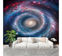 Générique 3D Moderne Art Photo Papier Peint 250x175 cm Univers Trous Noirs Galaxies Papier Peint Panoramique Poster Geant Mural Fresque Murale intissé Bleu Salon Chambre D'enfant Fond TV Décor