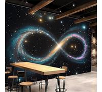 Générique 3D Panoramique Murale 400x280cm Nébuleuse Cosmique papier peint chambre adulte Galaxie Impression murale en toile à l’huile, sans joint, parfaite pour espace de lecture ou bibliothèque
