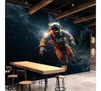 Générique 3D Panoramique Murale 500x280cm Astronaute papier peint panoramique 3d Univers Galaxie Toile décorative haut de gamme, sans joint, effet peinture à l’huile, pour couloir moderne
