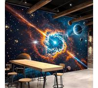 Générique 3D Panoramique Murale 500x280cm Univers Planétaire papier peint panoramique 3d Galaxie Toile décorative haut de gamme, sans joint, effet peinture à l’huile, pour couloir moderne