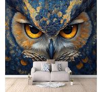 Générique 3D Panoramique Murale Hibou, Papier Peint Enfant Hibouart Mural Premium Transforme Votre Pièce Idéal Pour Locations Collez Directement Sur Le Mur Sans Traces Ni Bulles 200X140cm