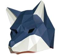 Générique 3D Paper Model Wearable Mask Wolf Animal Cosplay DIY Papercraft Origami Headgear Christmas Halloween Prom Party Gifts For Kids
