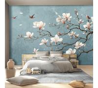 Générique 3D Papier Peint Intissé Élégant Fleurs Oiseau, Oriental Classique Papier Peint Panoramique Pour Salon Chambre Chambre D'Enfant Bureau Décoration Murale 300 x 210cm