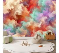 Générique 3D Papier Peint Intissé Fluide Brume Nuageuse, Abstrait Rêveur Papier Peint Panoramique Pour Salon Chambre Chambre D'Enfant Bureau Décoration Murale 250 x 175cm
