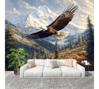 Générique 3D Papier Peint Intissé Murale Aigle Animal Moderne Décoration Murale Fresque Paysages Naturels Panoramique Fresque Murale Pour Salon & Chambre Fond Tv Décoration Facile À Poser 400x280cm