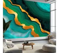 Générique 3D Papier Peint Marbre Rayures, Peinture Murale Intissé Photo Texture Abstraite Mural Poster Salon Chambre Mur de fond Chambre des Enfants Bureau Décoration de Maison, 450 x 315 cm (L x H)