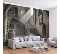 Générique 3D Papier Peint Murale Motif Château médiéval Papier Peint Panoramique Mural Affiche Géante Décoration Pour Salon TV Fond Chambre D'Enfant Décoration 150 x 105 cm Style vintage européen