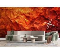 Générique 3D Papier Peint Panoramiqu Flammes Textures Panoramique intissé Murale Style Abstrait Et Industriel Papier Peint xxl Fresque Murale Peinture Décorative pour Salon Chambre 350x256 18f31