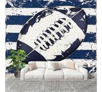 Générique 3D Papier Peint Panoramique 350x256cm Rugby De Secours Sportif Tissus Non Tissés Murale Poster Bleu Murale pour Salon Adulte Chambre d'enfants Étude Décoration