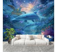 Générique 3D Papier Peint Panoramique 400x280cm Onirique OcéAn Animaux Tissus Non Tissés Murale Poster Coloré Murale pour Salon Adulte Chambre d'enfants Étude Décoration