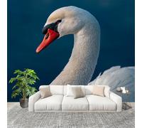 Générique 3D Papier Peint Panoramique 400x280cm ThèMe De L'Oie Animale Tissus Non Tissés Murale Poster Bleu Foncé Murale pour Salon Adulte Chambre d'enfants Étude Décoration