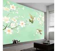 Générique 3D Papier peint panoramique Fleurs Branches Oiseaux, papier peint panoramique murale Traditionnel Chinois pour salon chambre chambre d'enfant - Décoration murale photo 400L x 280H cm